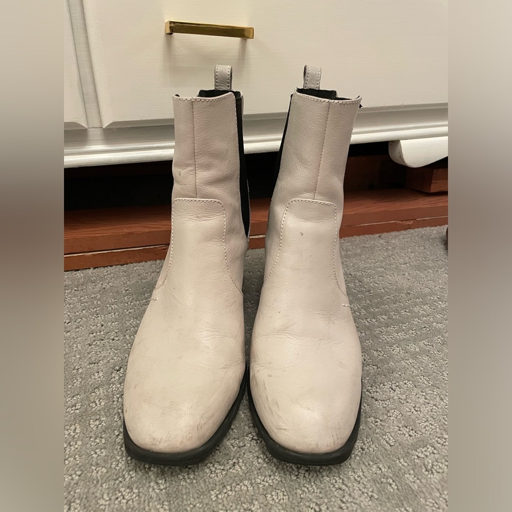 White Heeled Booties - Picture 6 of 6